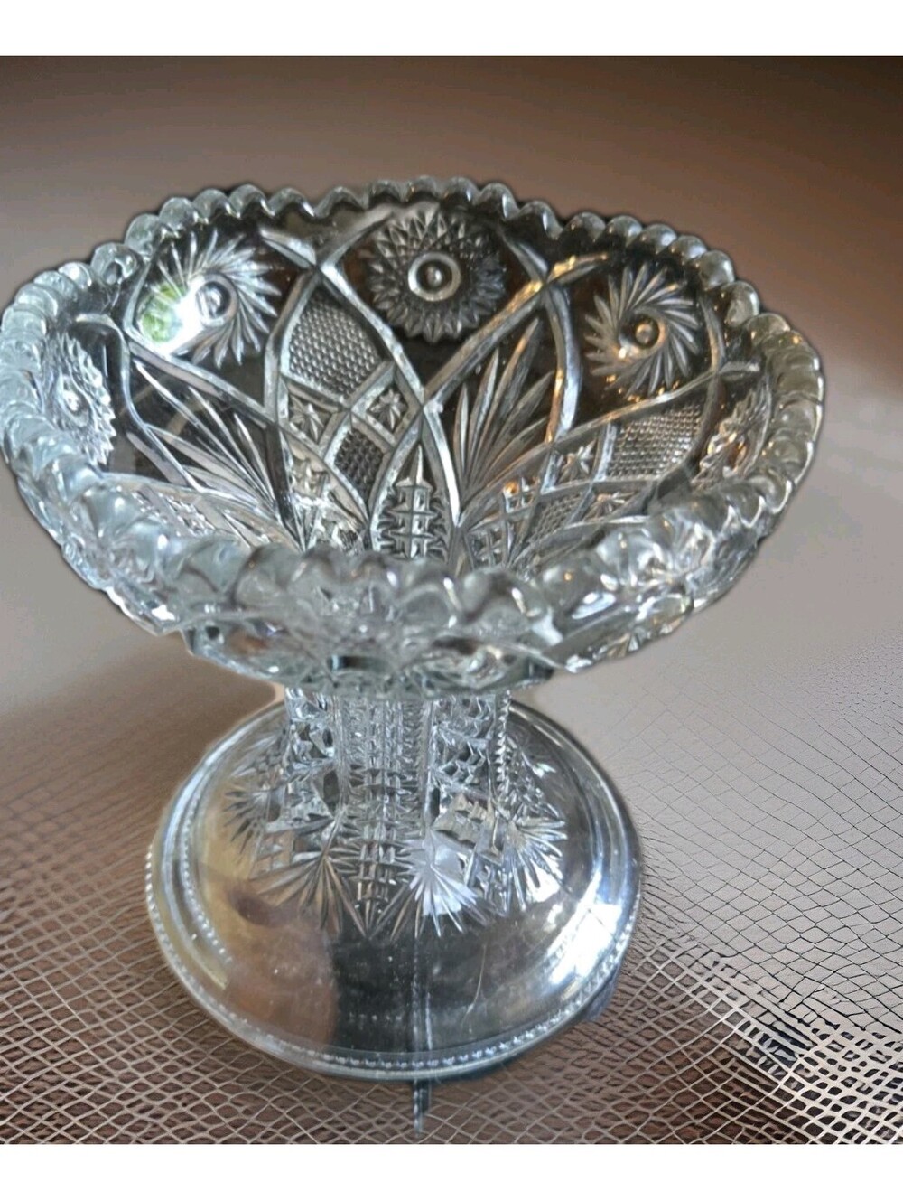 Antique Clear by Imperial Glass-Ohio Fruit Bowl Flower Vase 5x5Inches